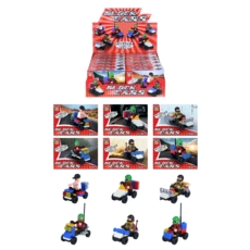 BLOCK CARS,Lego Style 6 Asst CDU